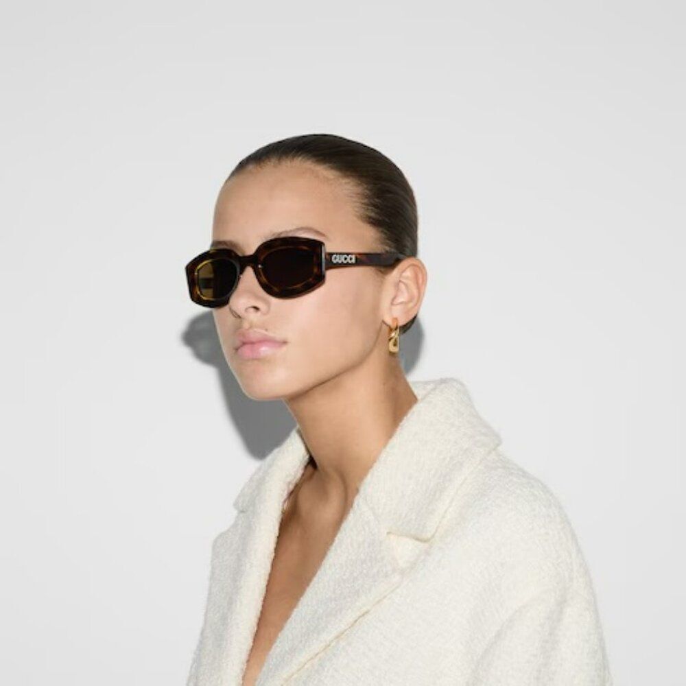 SALE! NEW Gucci GG1719S 005 Orange Grey Women Square Sunglasses GG 1719S - Picture 10 of 11